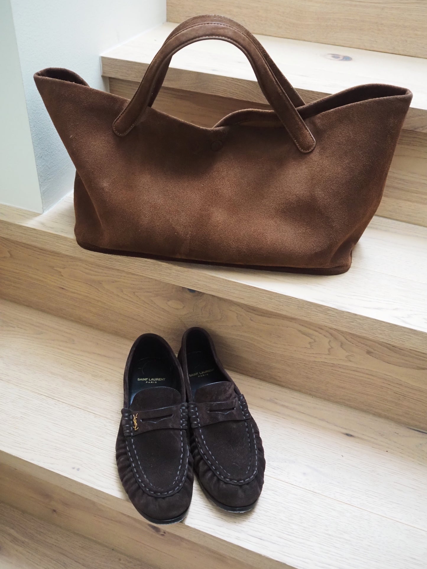 EastWest Bag - Brown Leather Suede