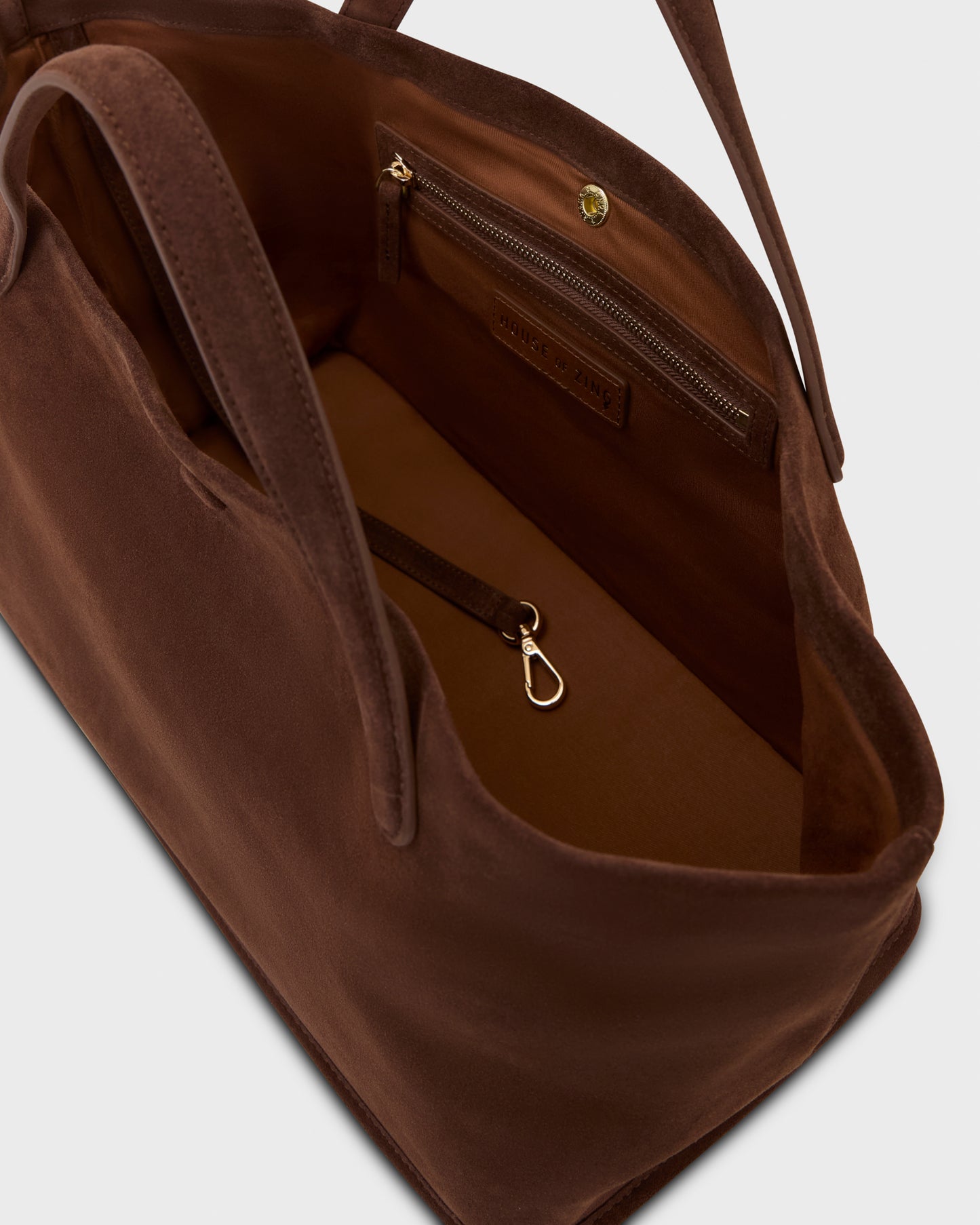 EastWest Bag - Brown Leather Suede