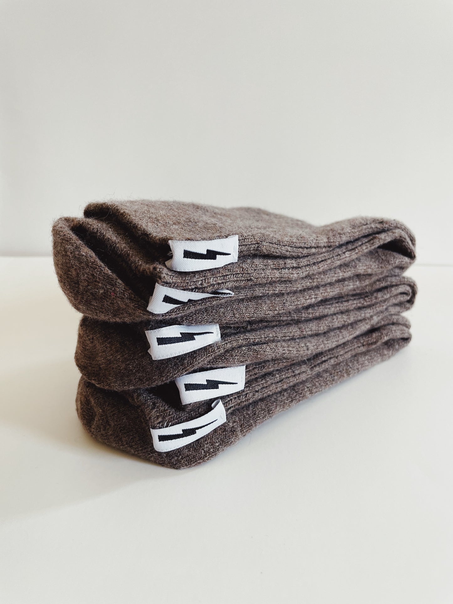 Chunky Knit Merino Wool Socks - Teddy Bear Brown