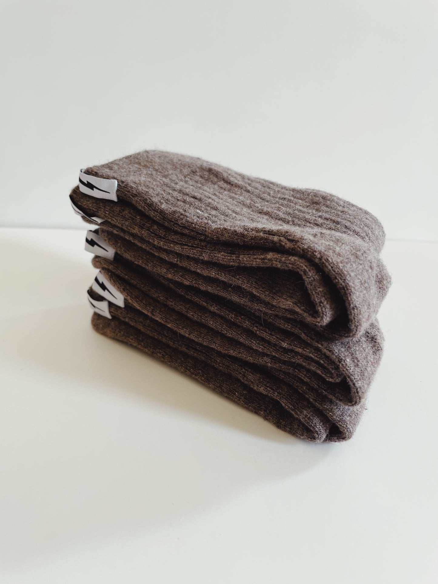Chunky Knit Merino Wool Socks - Teddy Bear Brown