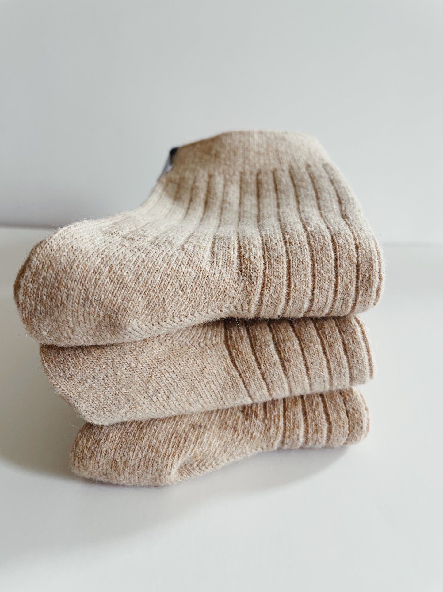 Chunky Knit Merino Wool Socks - Oatmeal