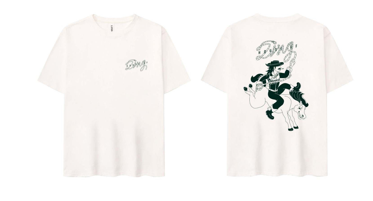 ZING Graphic Cowboy Tee - White