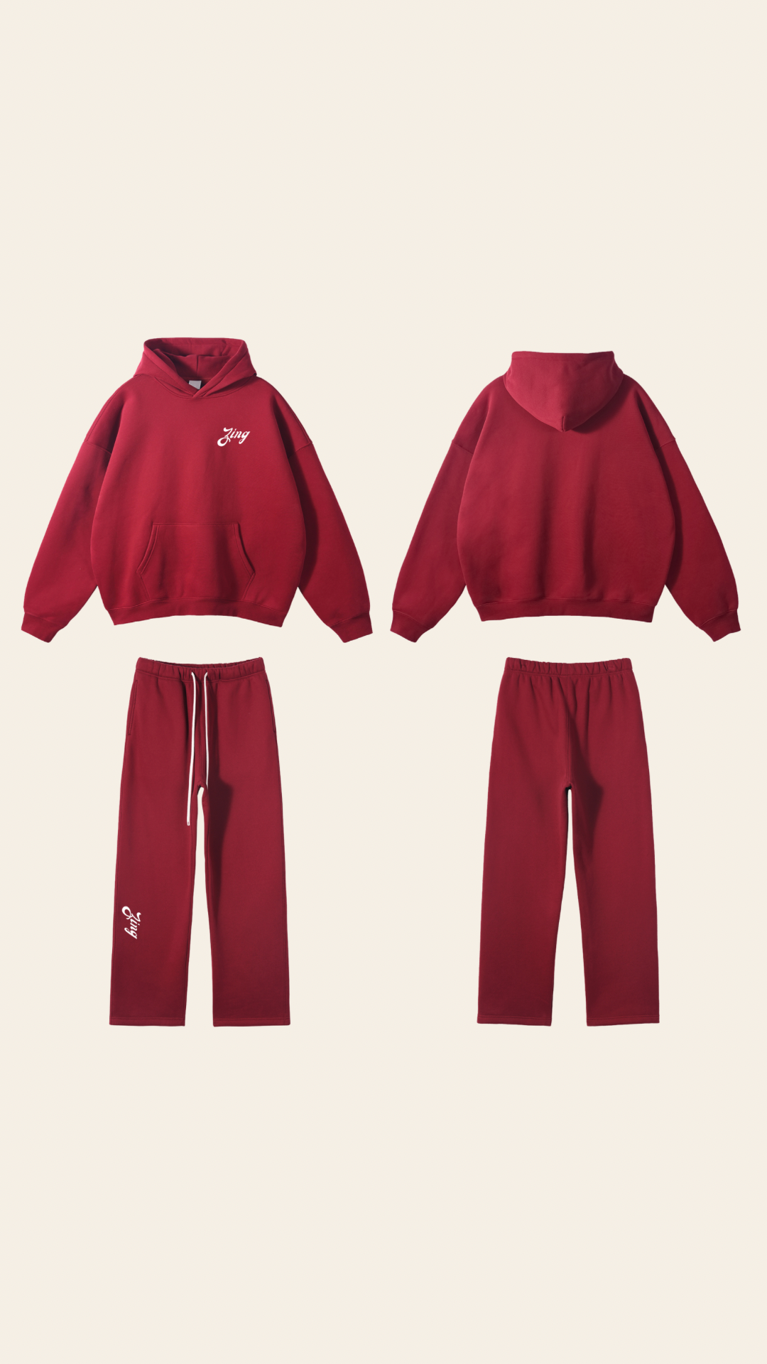 Zing Sweatpants - Maroon