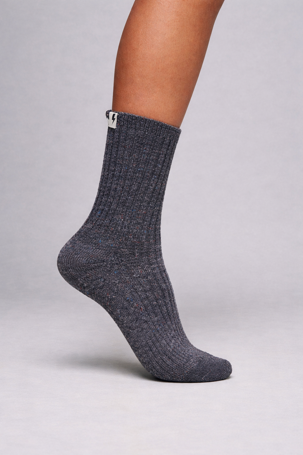 Chunky Knit Wool Socks - Charcoal