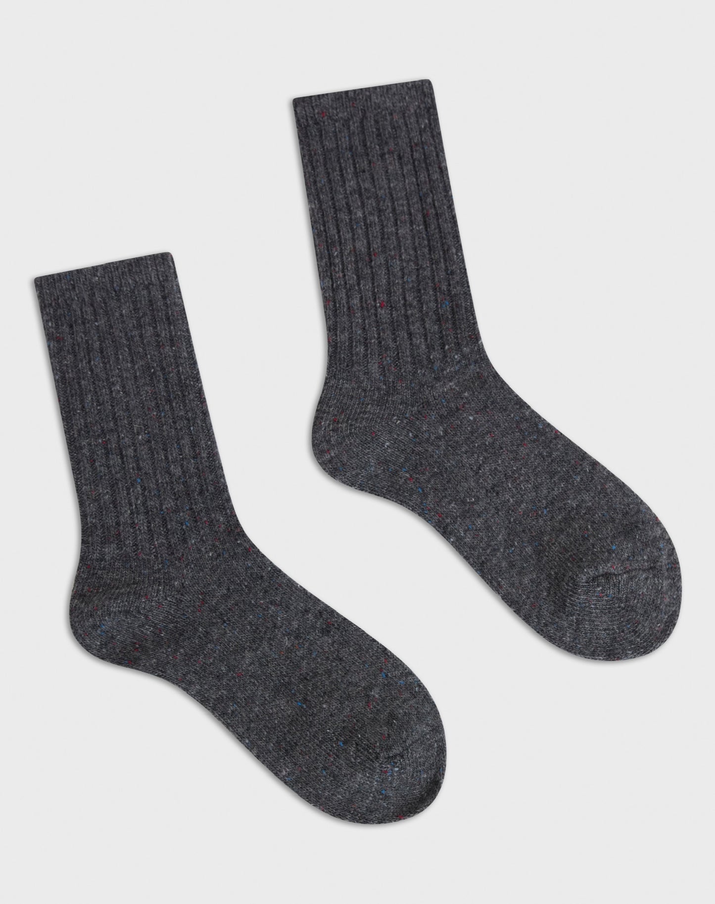 Chunky Knit Wool Socks - Charcoal