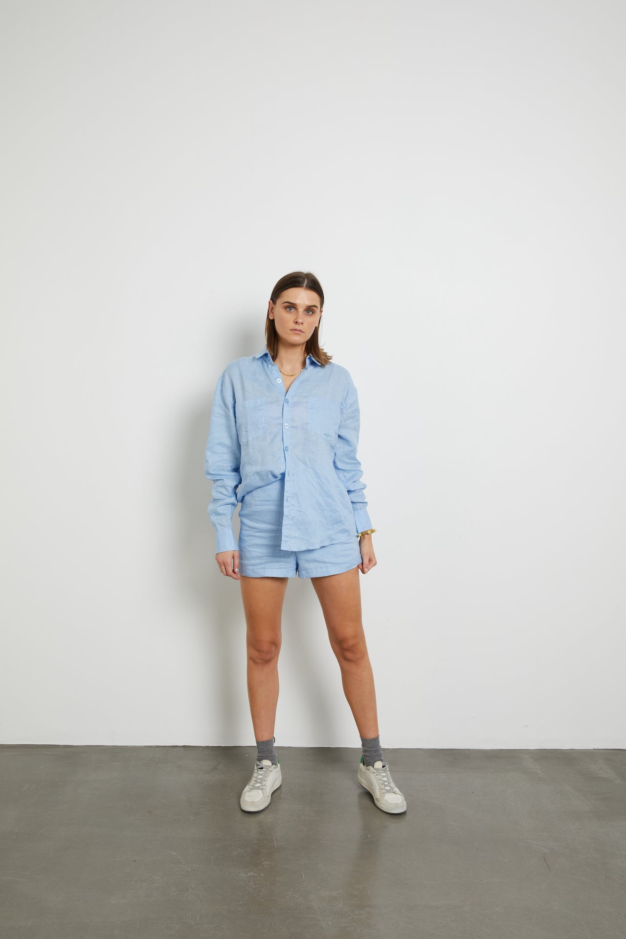 Sky Blue Linen Shirt