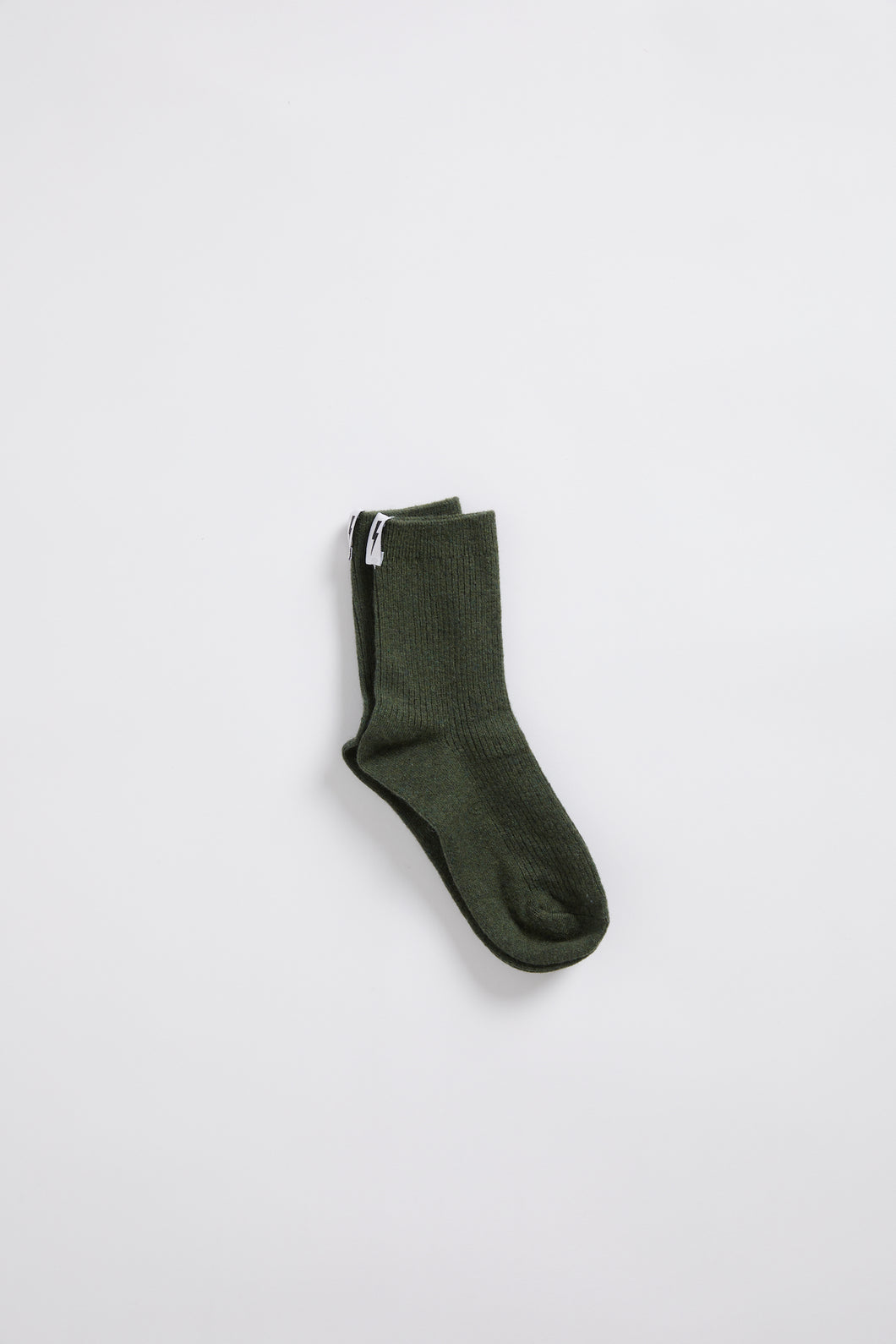 Chunky Knit Merino Wool Socks - Olive